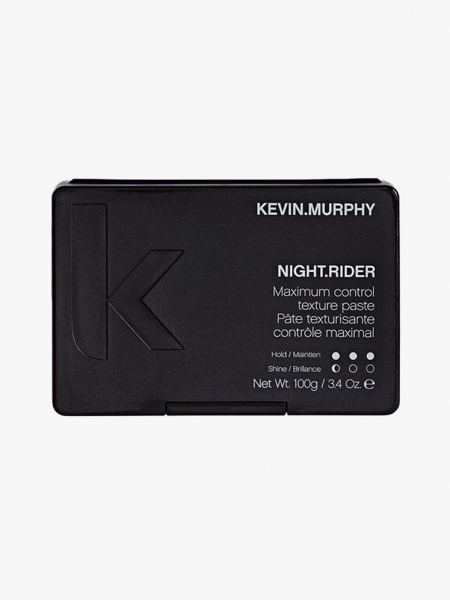 Kevin Murphy Night Rider black rectangle jar on light gray background