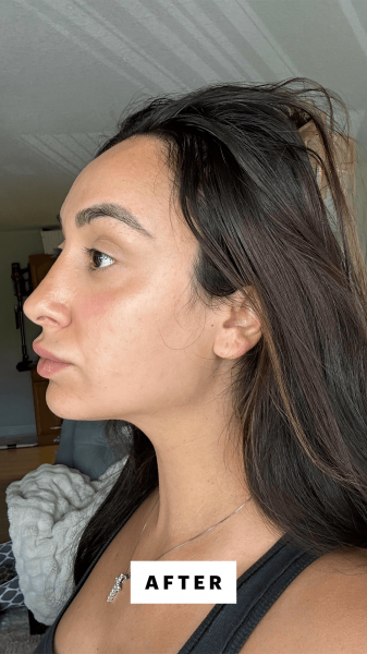 Selfie of Trakoshis after applying the SkinCeuticals Discoloration Defense